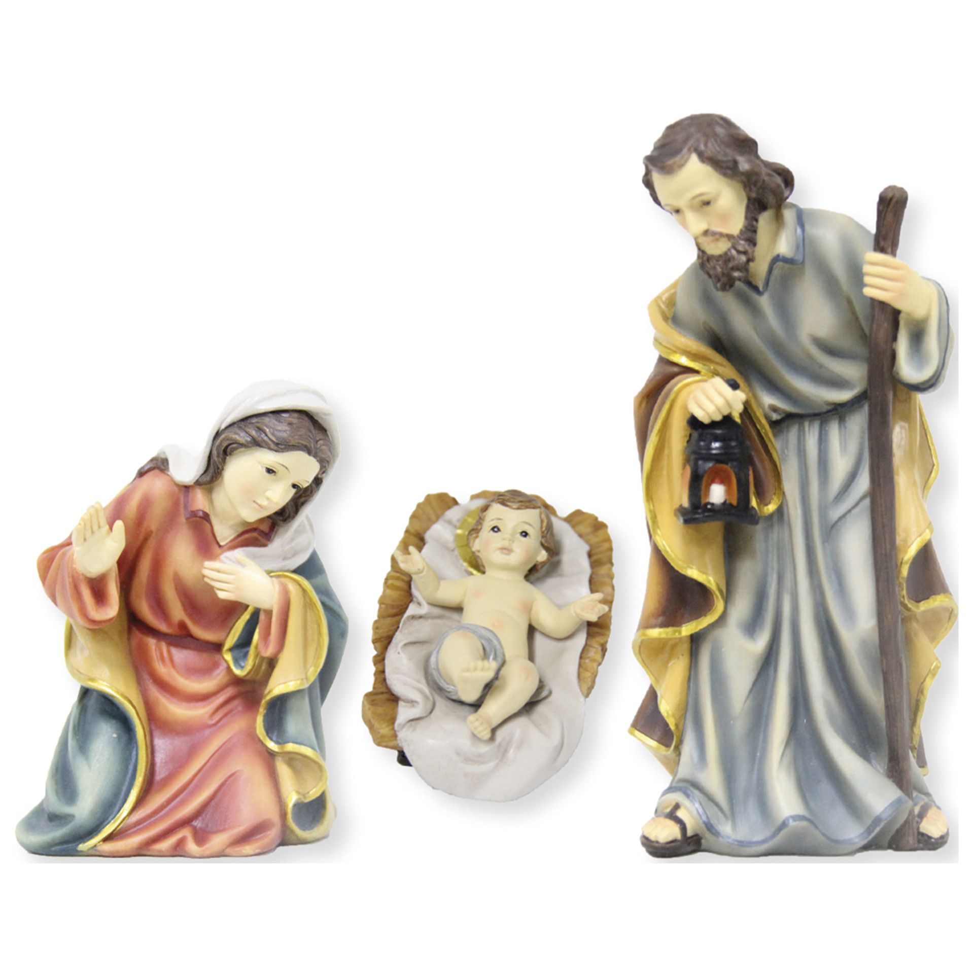 Hl. Familie Mathias-Krippe 3-tlg. Krippenfiguren Hl. Familie Mathias-Krippe 3tlg. zur Gestaltung Ihrer Krippe