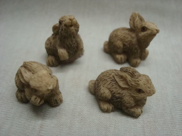 Hasen braun Set 4tlg. 2cm