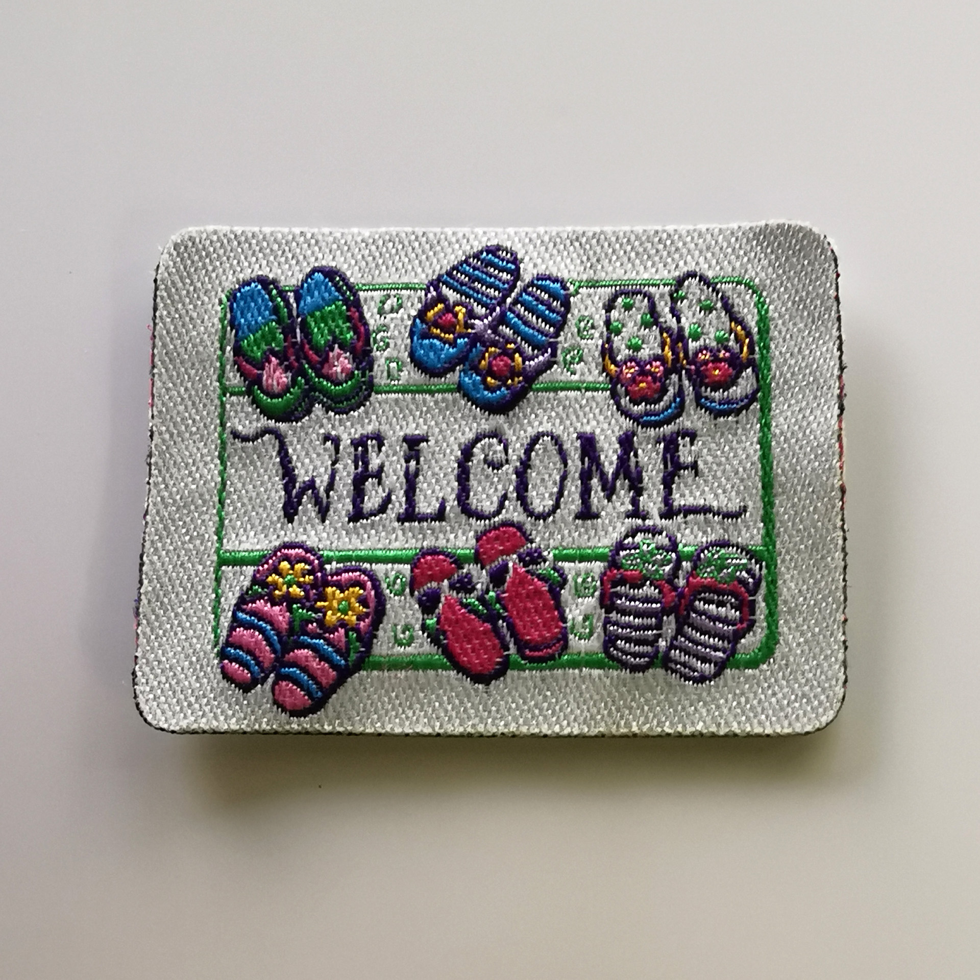 Fußmatte Welcome weiß-bunt Fußmatte Welcome weiß-bunt Wichtelzubehör