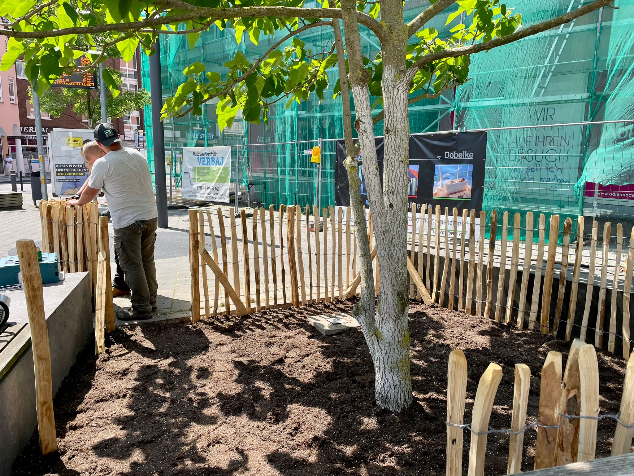 Staketenzaun Aufbau zur Einzäunung von Pflanzen