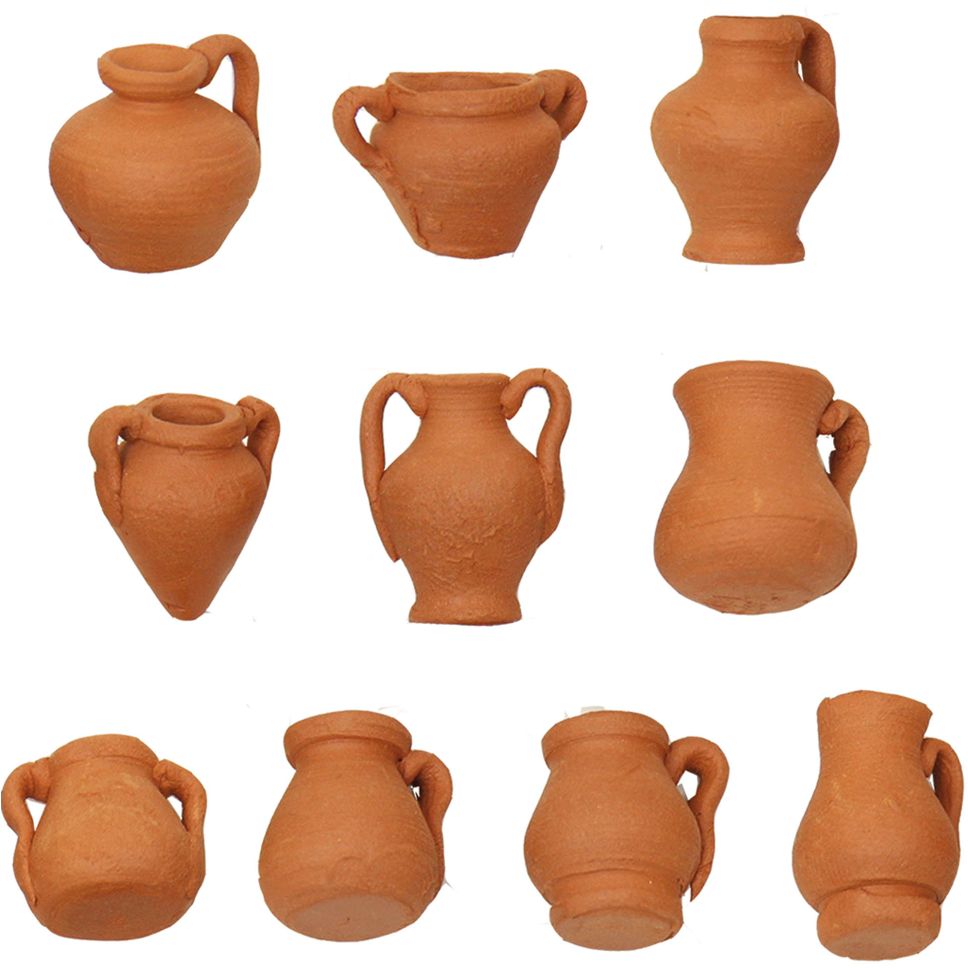 Amphorenset klein 10-tlg., Höhe 1,8cm Krug, Töpferei, Krug, Töpferei