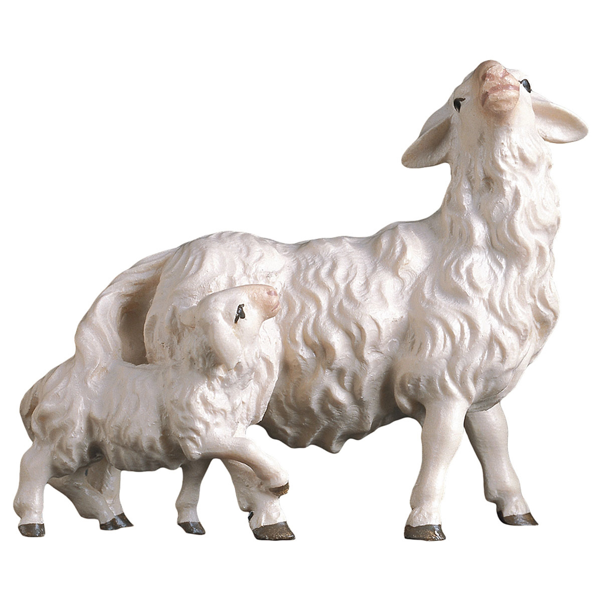 Schaf mit Lamm hinten Ulrich Krippe Krippenfiguren
