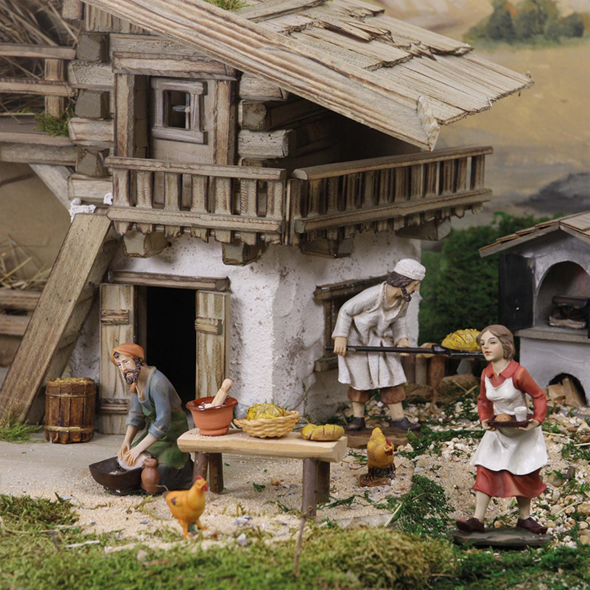 Person, Hühnchen, Geflügel, Hütte, Ländlich