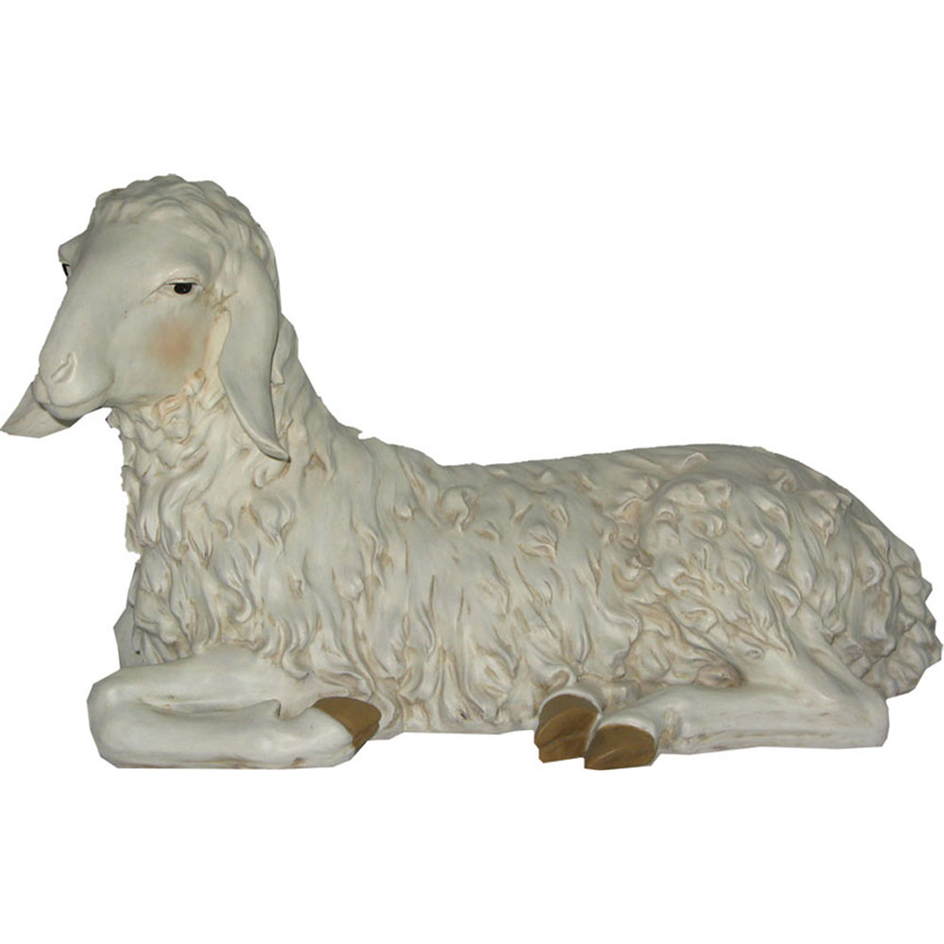 Schaf liegend Krippenfigur Tierfigur