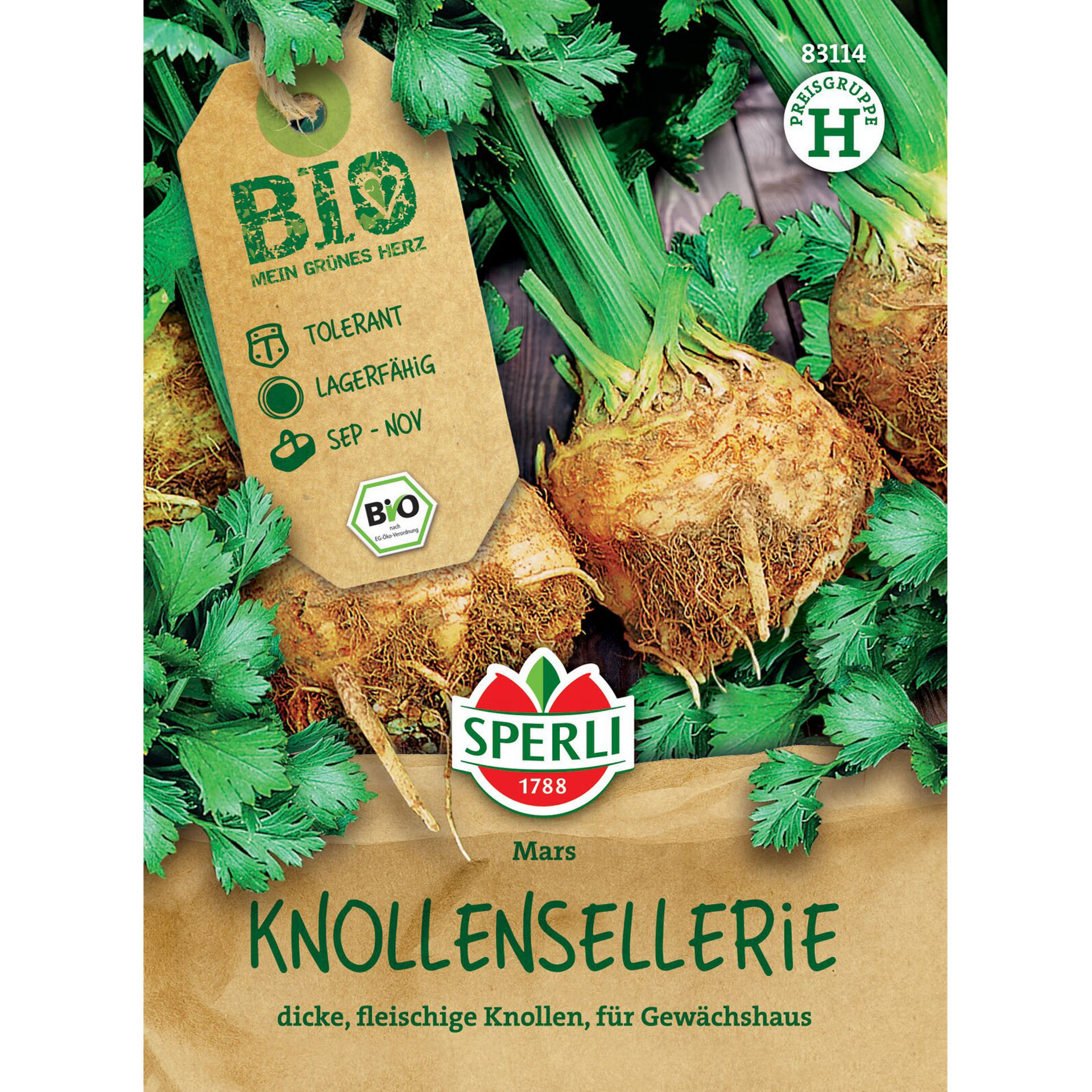 BIO Knollensellerie 'Mars', Gemüsesamen Pflanze