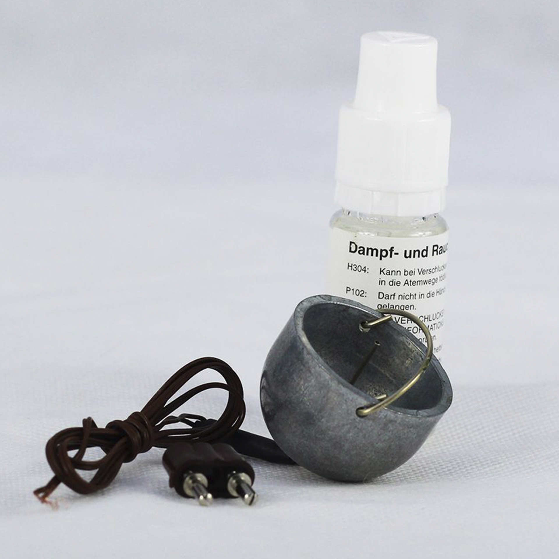 Rauchkessel Zinn mit Destillat Rauchkessel aus Zinn mit Dampf- und Rauchdestillatr