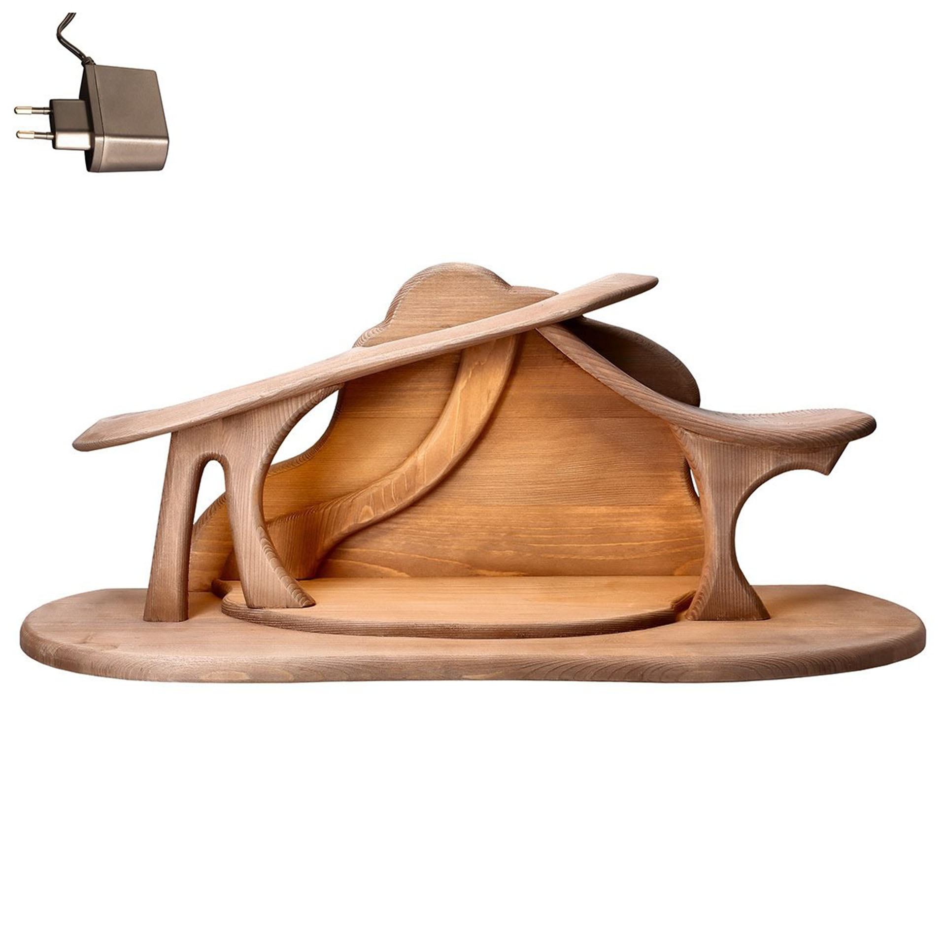 Krippenstall Morgenland gebeizt beleuchtet, für 10cm Figuren Krippenstall Morgenland gebeizt beleuchtet, für 10cm Figuren