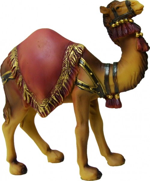Dromedar mit roter Decke 12,8cm