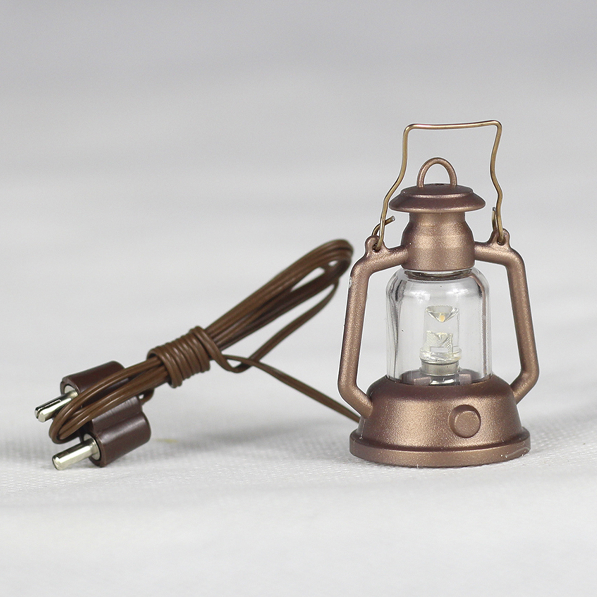 Laterne kupferfarben mit LED Laterne kupferfarben mit LED