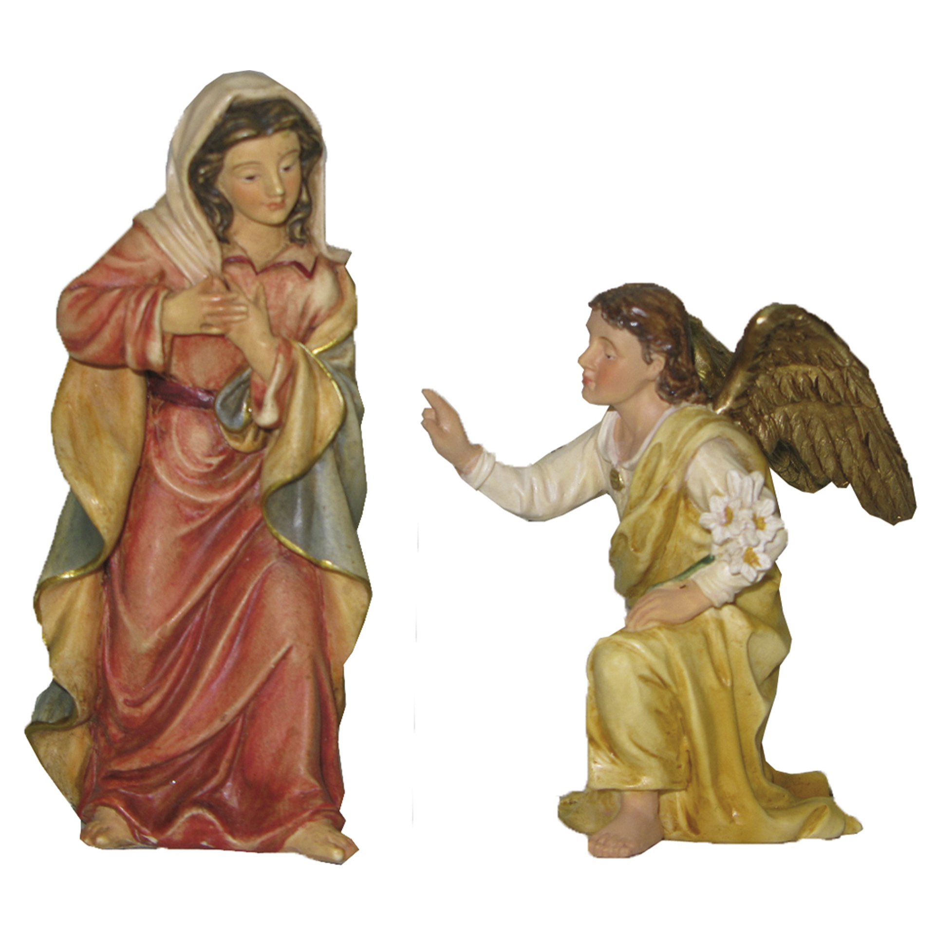 Passionsfiguren Maria Verkündigung mit Engeln