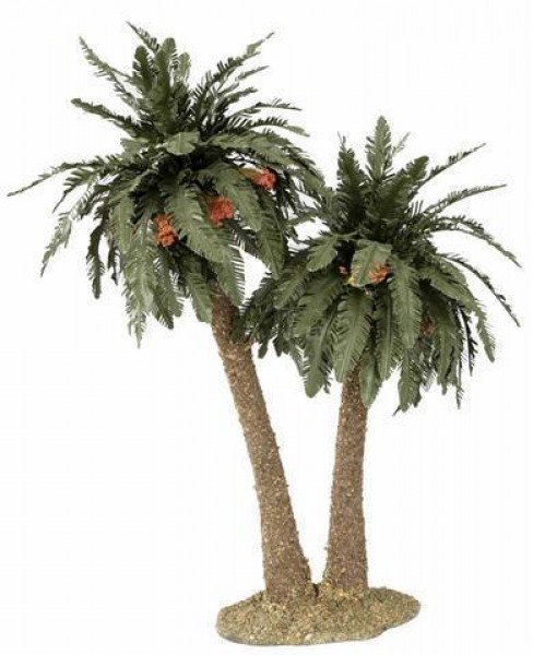 Krippenbotanik Palme doppelt 40cm Kunstpflanze für Ihre Krippengestaltung