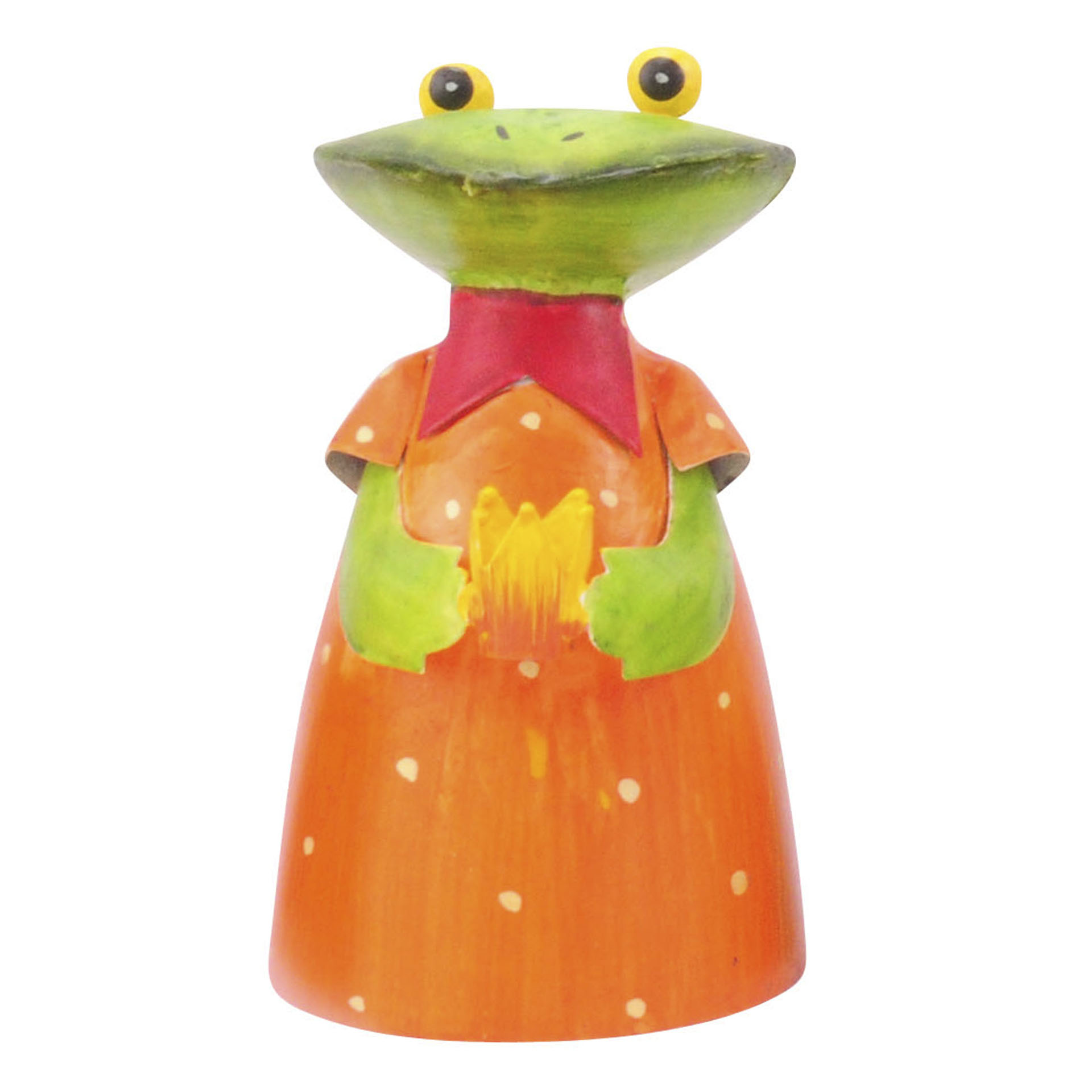 orangefarbenes froschmädchen mit goldener Krone