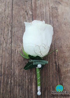 anstecker-weiß Blumenstecker in weiß für die hochzeit