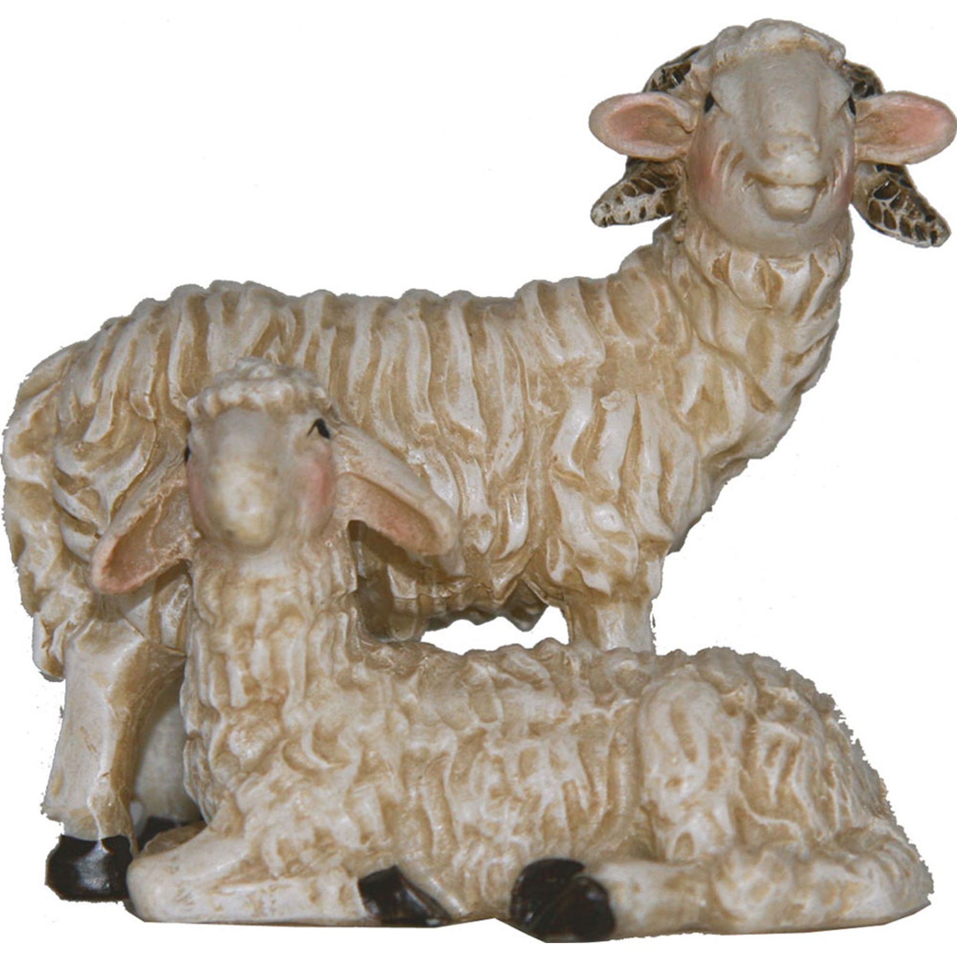 Schaf mit Widder Krippenfigur Tierfigur
