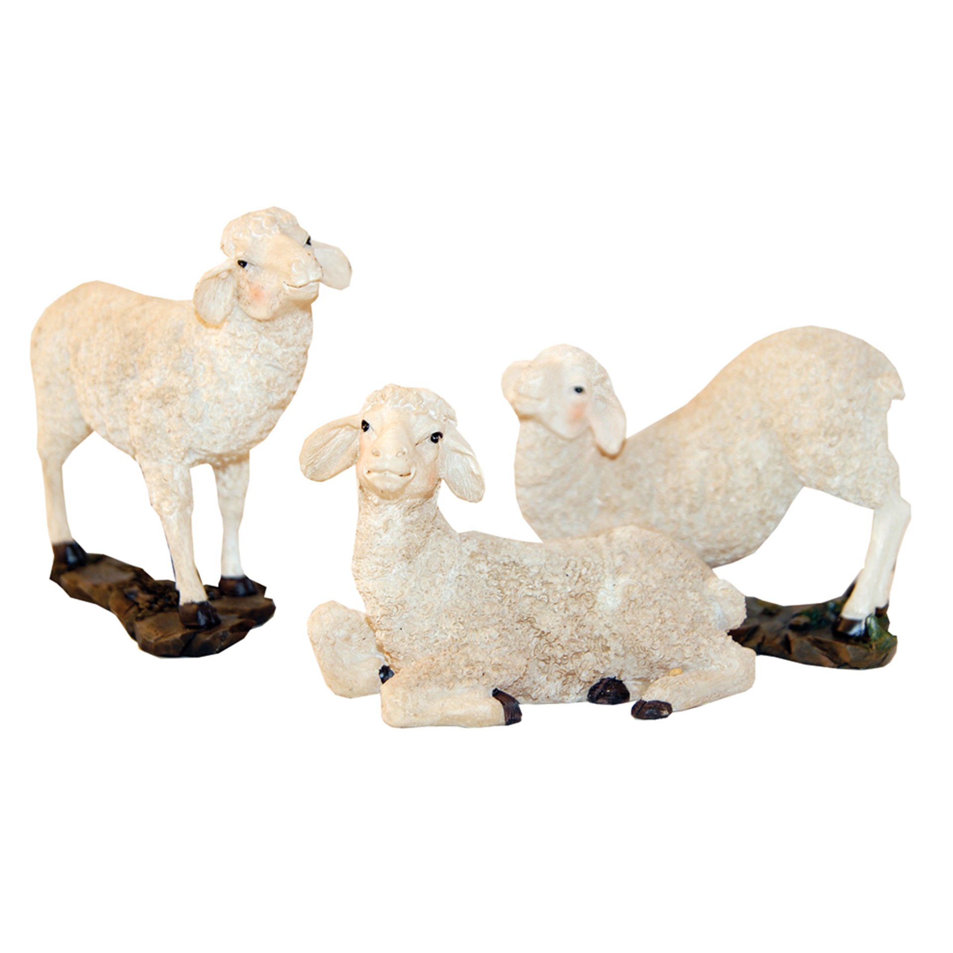 Schafe 3-tlg. Krippenfigur Tierfigur