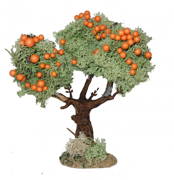 Krippenbotanik Orangenbaum Kunstpflanze zur Gestaltung der Krippenlandschaft