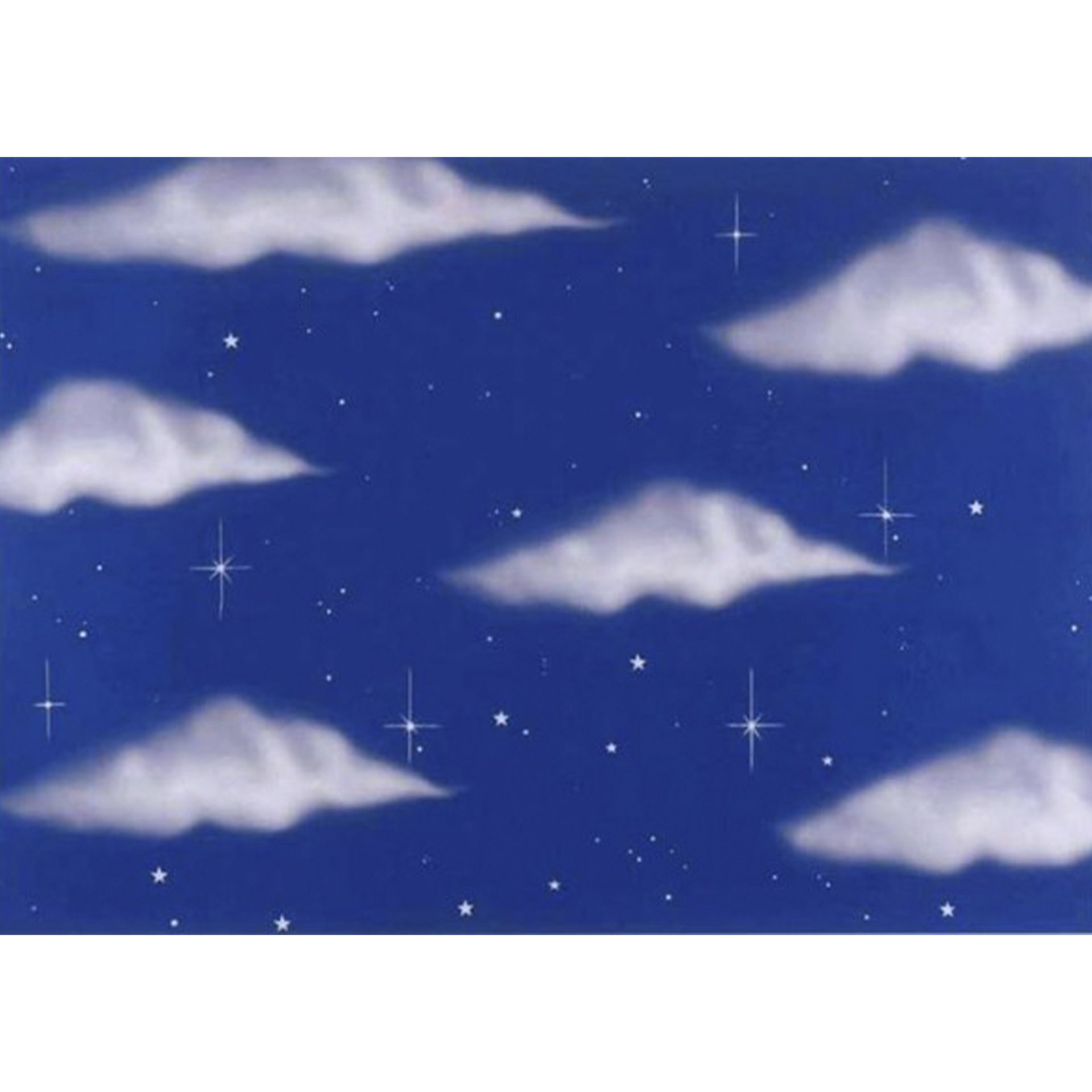 Poster mit dunkelblauem Himmel, Wolken und Sternen