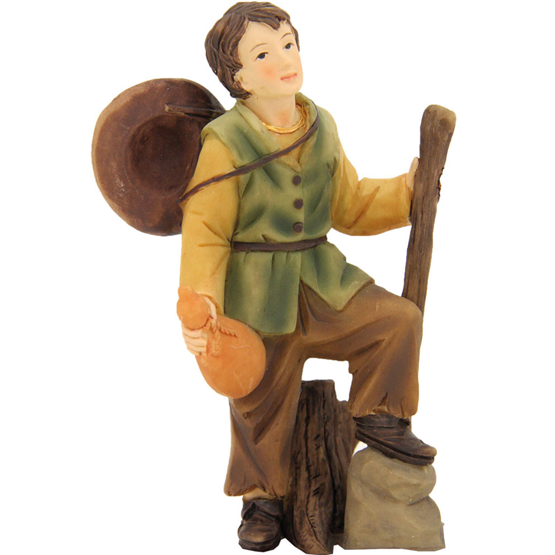 Wanderer mit Stock Wanderer mit Stock Krippenfigur