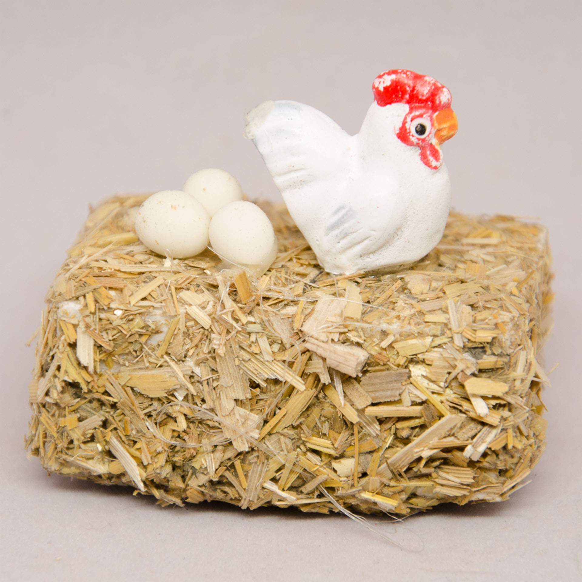 Strohballen mit Huhn Hühnchen, Geflügel, Ei, Essen, Stroh