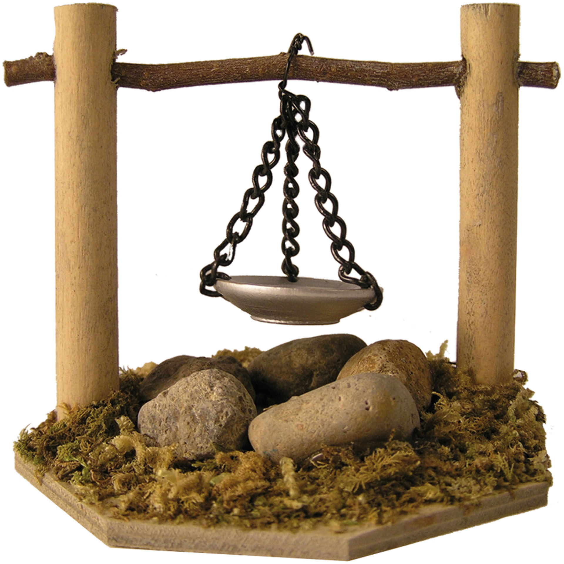 Lagerfeuer mit Schale ohne Licht