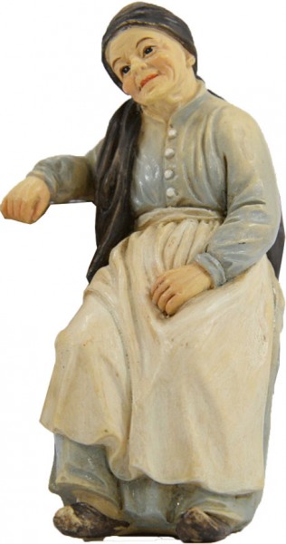 Johannes Krippenfiguren Großmutter sitzend ohne Bank für Figurenöße ca.9cm