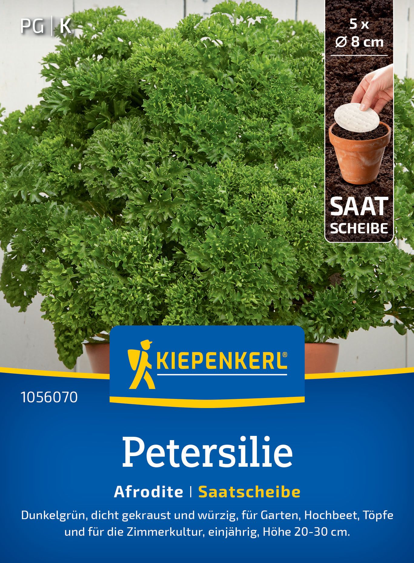 Petersilie Afrodite, Saatscheibe Kräuterig, Kräuter, Werbung, Plakat, Petersilie
