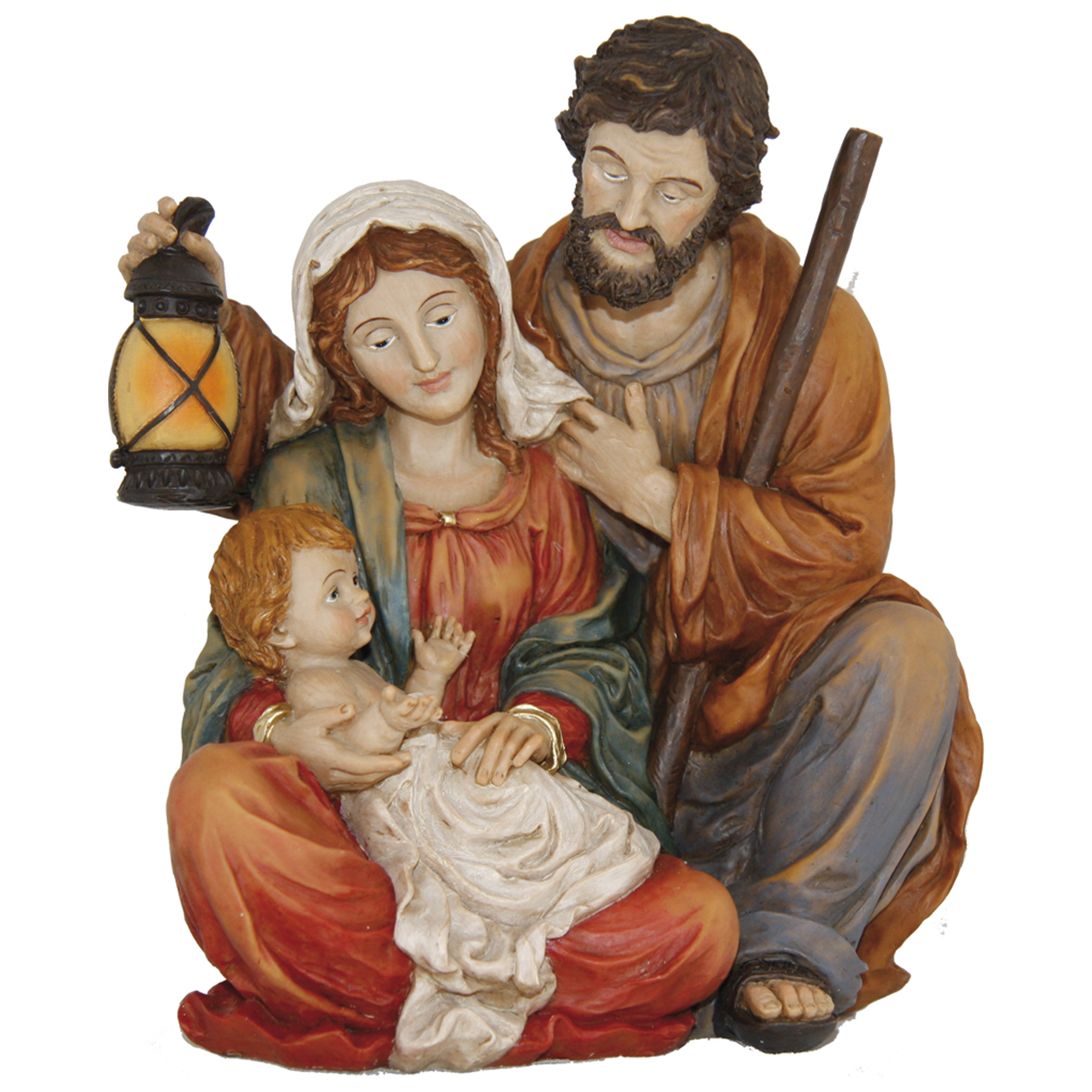 Blockkrippe Hl. Familie 15cm Blockkrippe Hl. Familie zur Gestaltung Ihrer Weihnachtskrippe