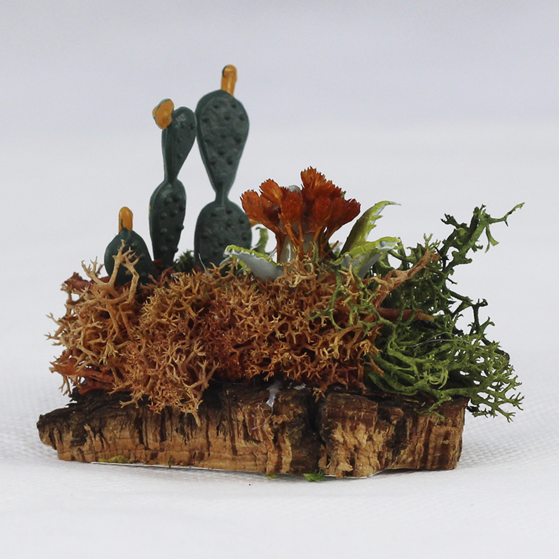 Kunstpflanze Kaktus und Agave 7cm zur Gestaltung der Krippenlandschaft