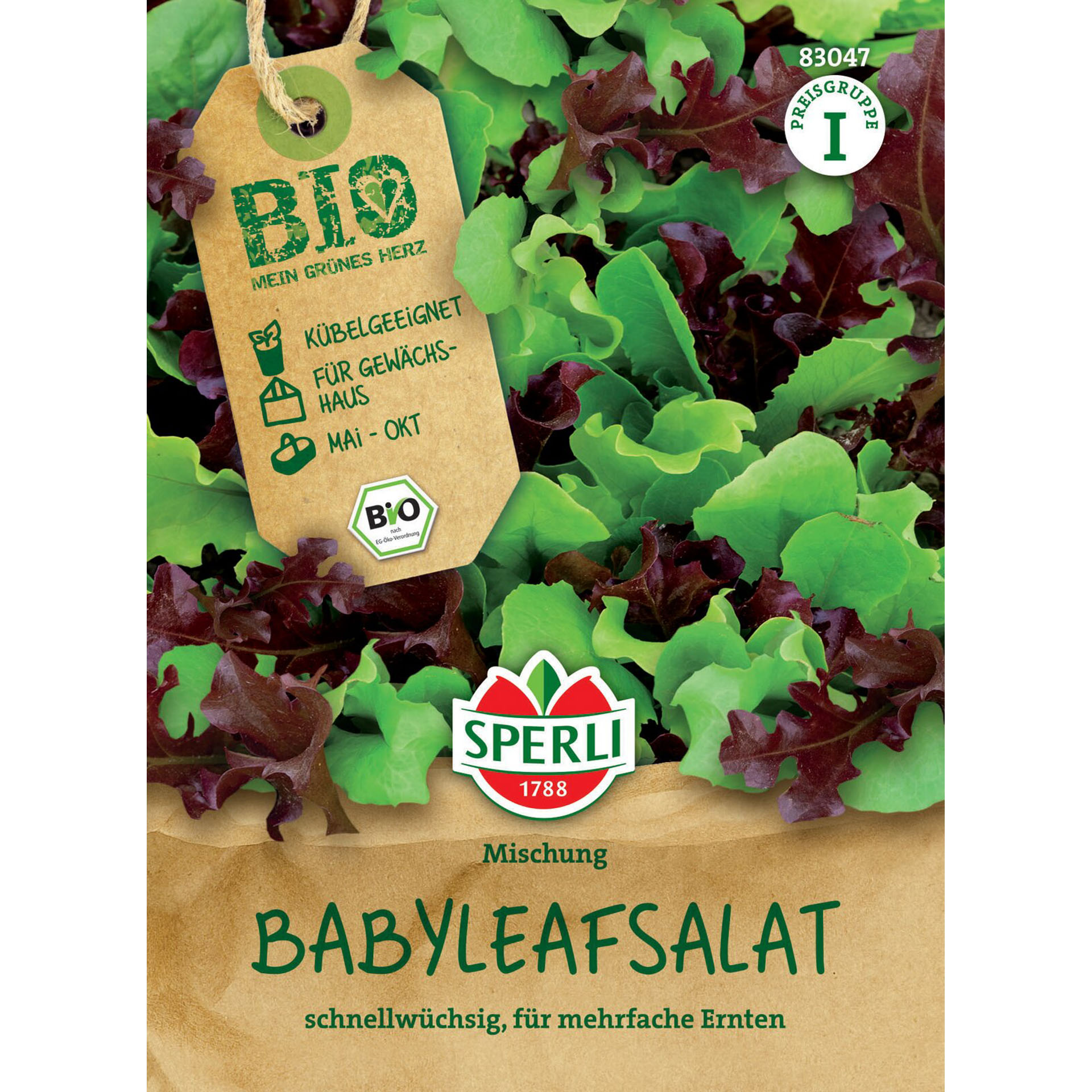 BIO Babyleafsalat Mischung, Gemüsesamen Essen, Produzieren