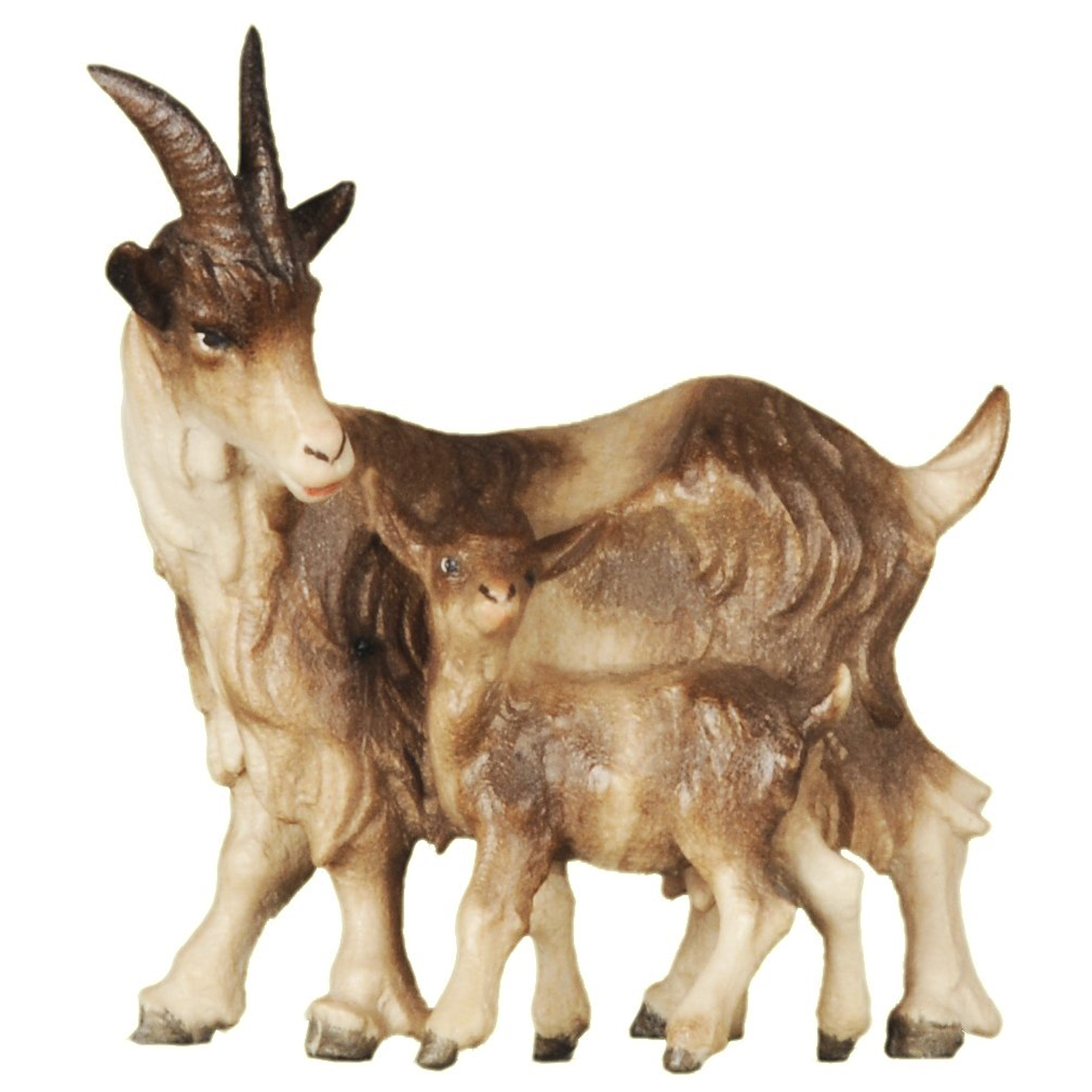 Ziege mit kleinem Kitz als Zusatzfigur Krippe