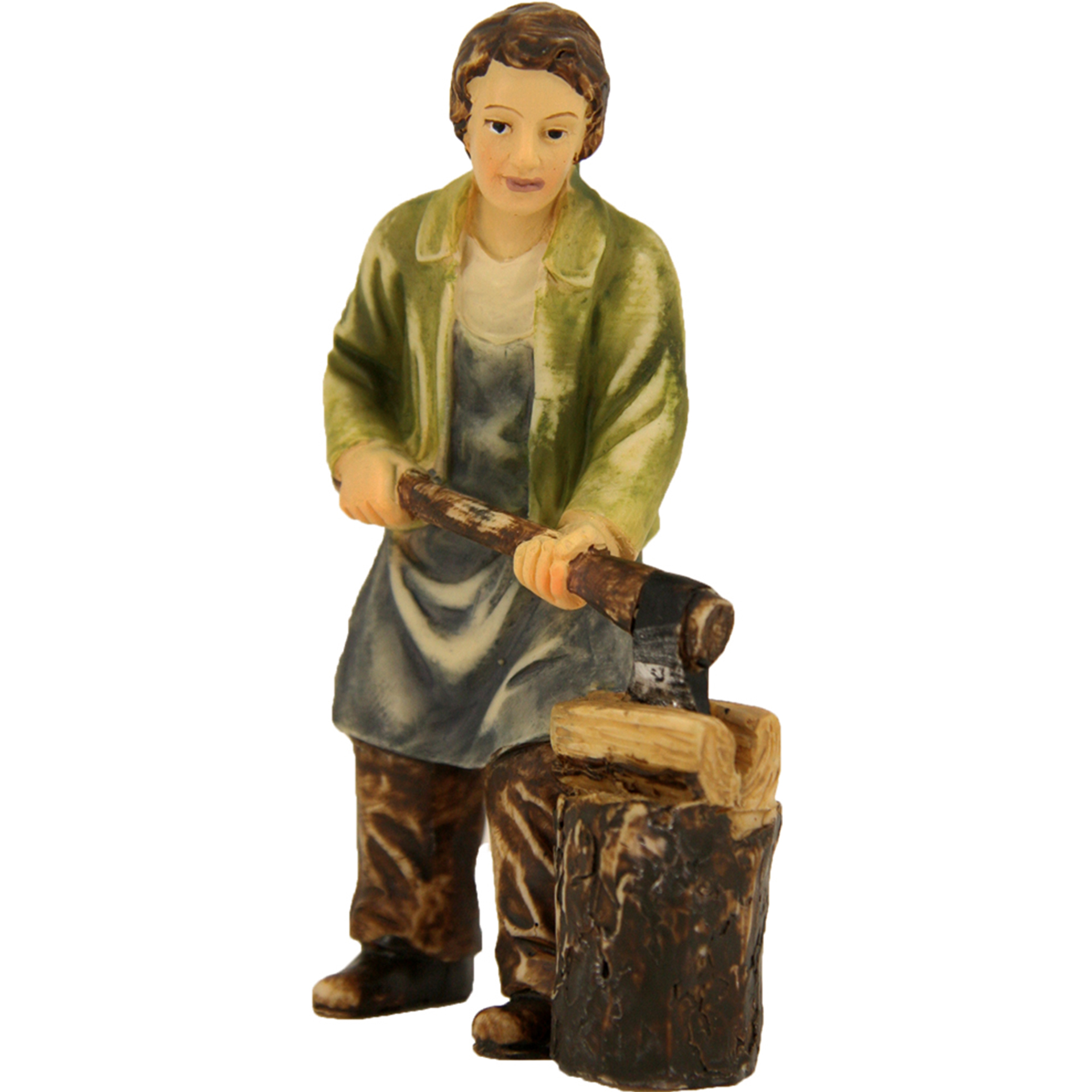 Holzarbeiter mit Hackstock Zusatzfigur Krippenfigur Holzarbeiter mit Hackstock Zusatzfigur Krippenfigur