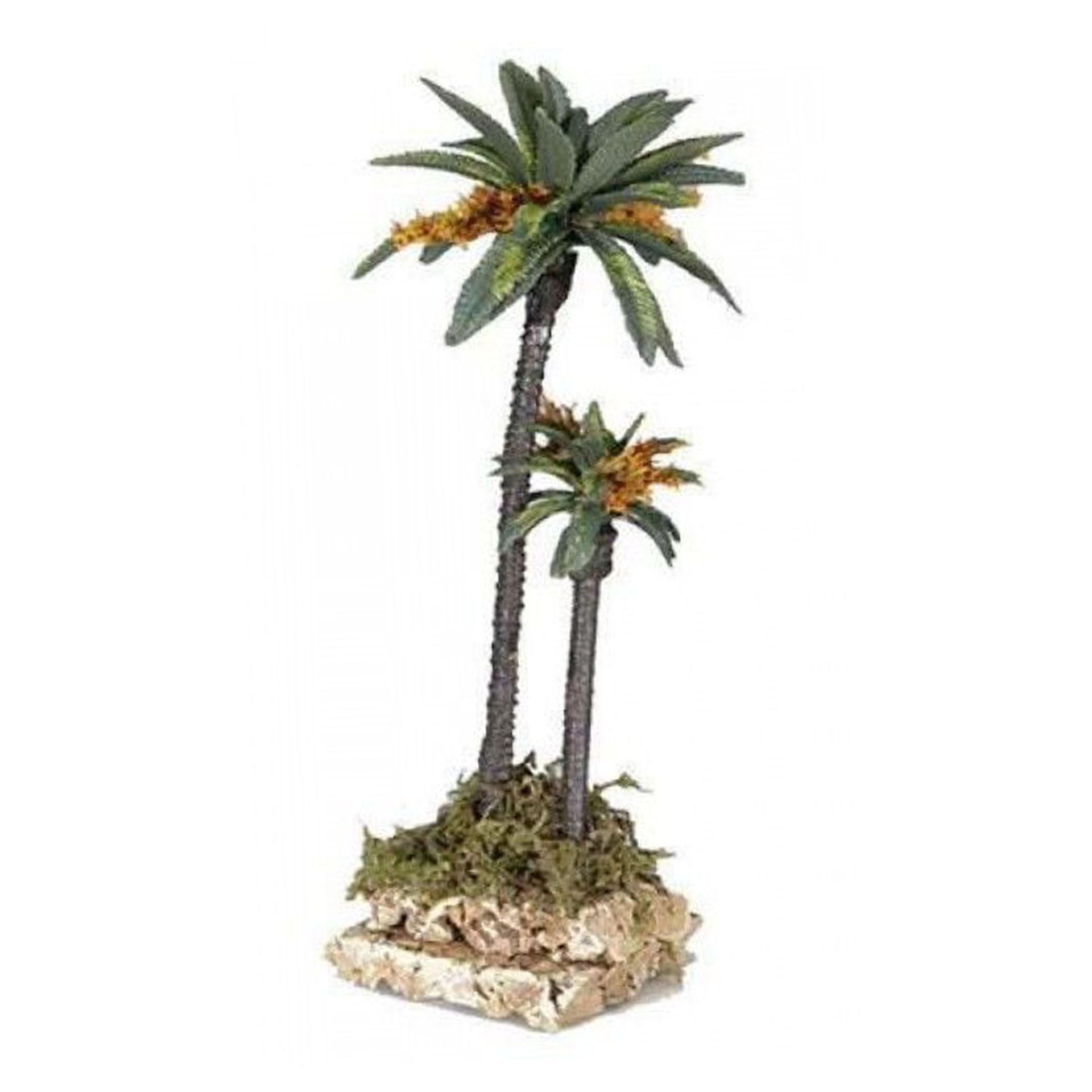 Krippenbotanik Palme doppelt 17cm Kunstpflanze für Krippenlandschaft