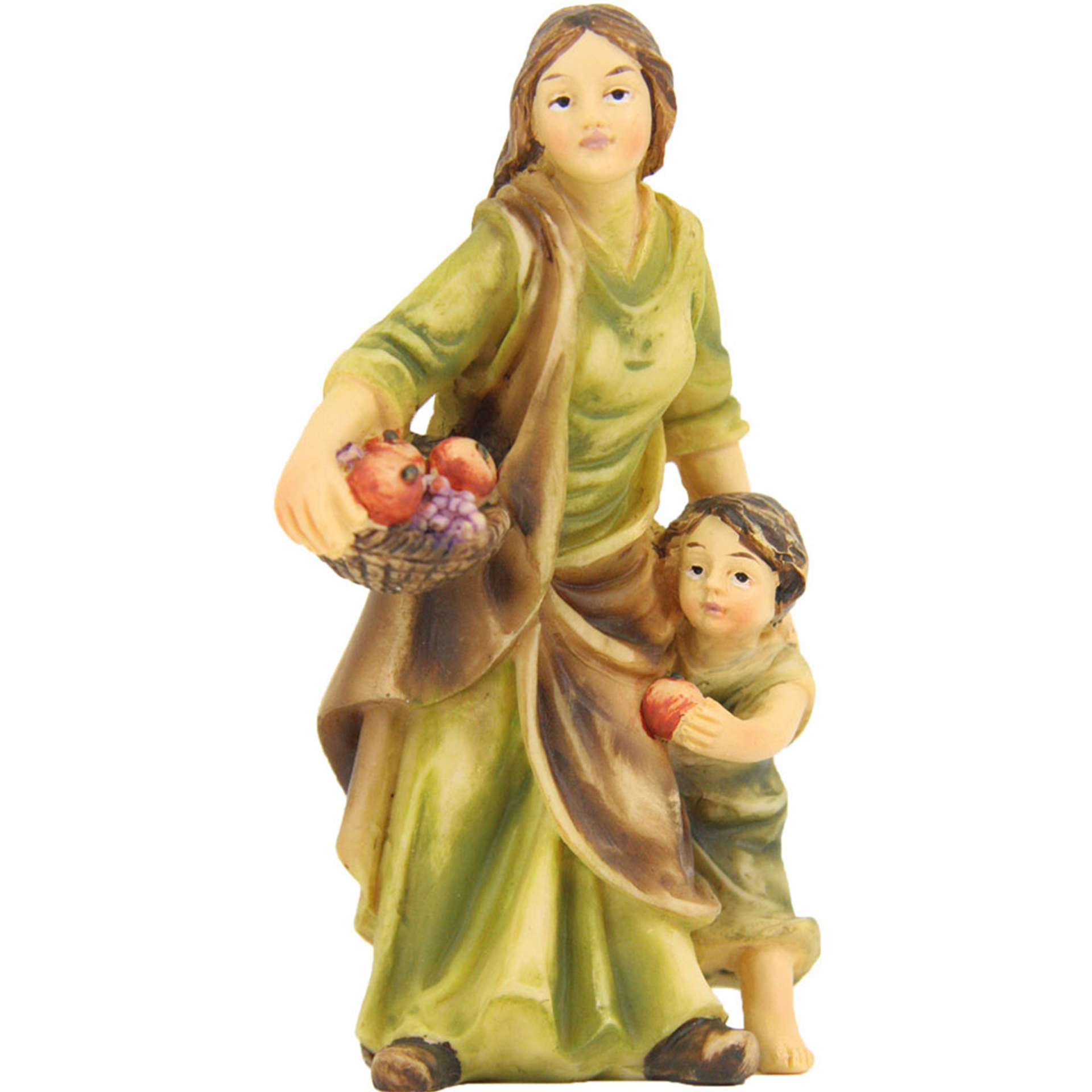 Magd mit Kind und Obst Magd mit Kind und Obst Zusatzfigur Johannes Krippe