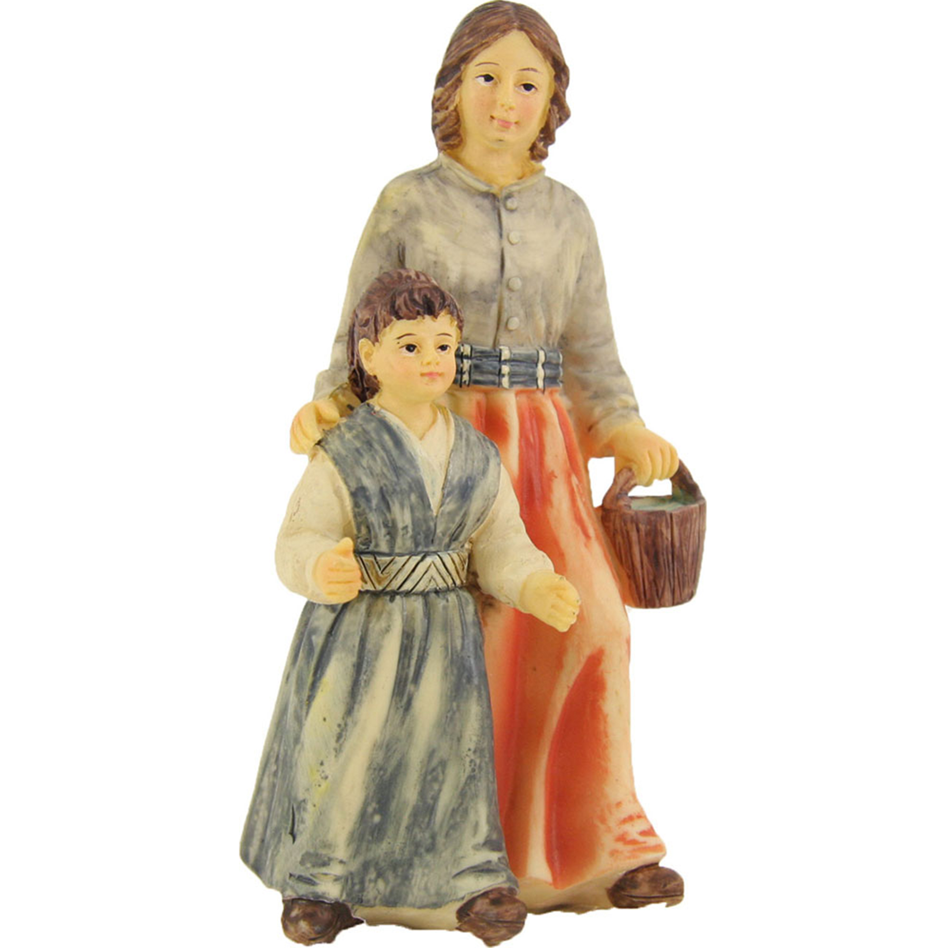 Krippen Bauern Krippenfiguren Magd mit Kind für Figuren Größe ca.12cm 