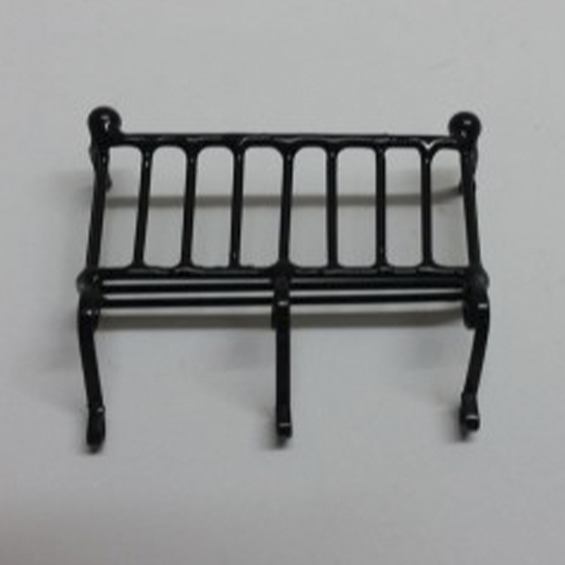 Balkongeländer gerade 4cm schwarz lackierter Balkon aus Metall