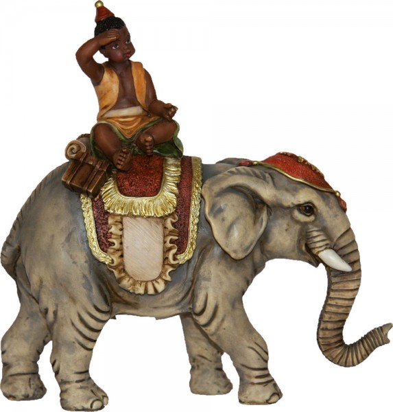 Elefant mit Mohr 10cm