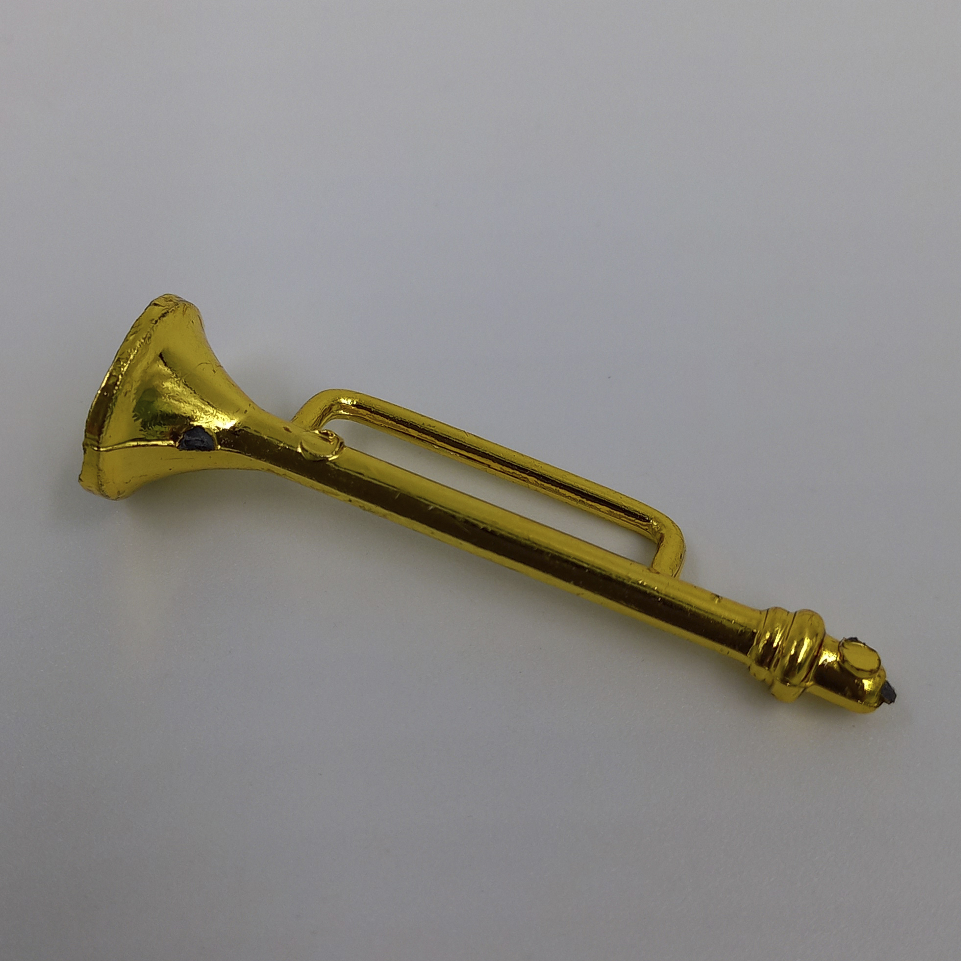 Gold-Fanfare goldene Fanfare als Krippenzubehör und Wichtelzubehör