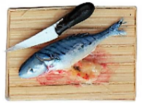 Fisch auf Brett Fisch auf Brett