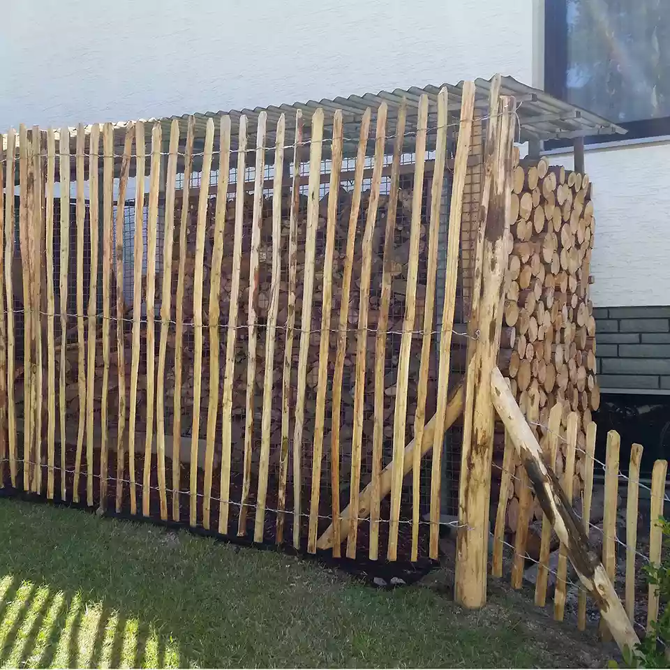 Staketenzaun 180x7,5cm Edelkastanienholz FSC 100% Staketenzaun 180x7,5cm Edelkastanienholz FSC 100%