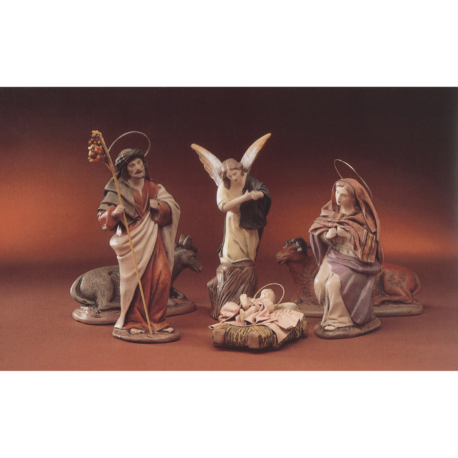 Krippenfigur Hl. Familie 1 Krippenfigur Hl. Familie 1 aus Ton, 6-tlg.