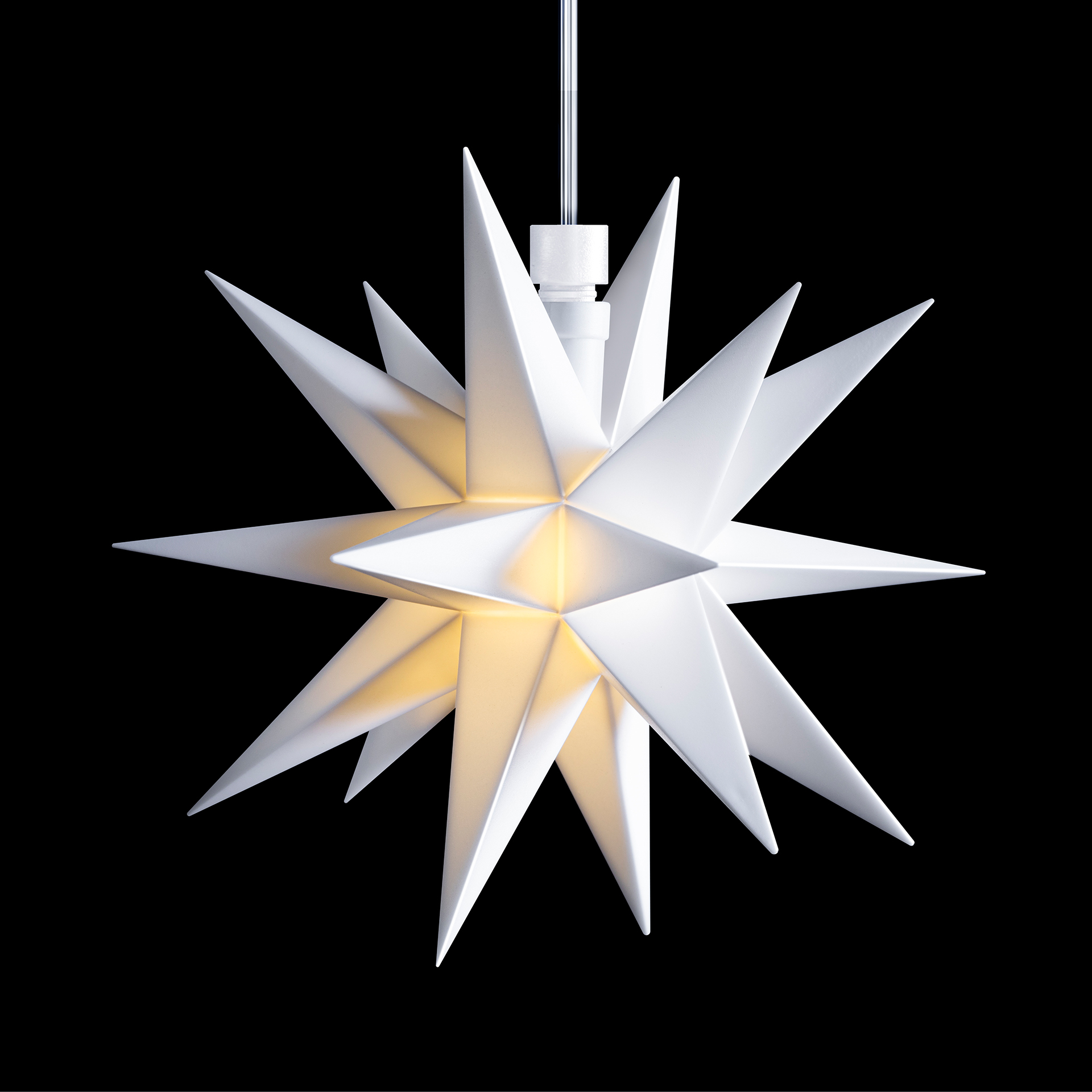 Leuchtstern 16cm Leuchtstern 18 Zacker weiß 16cm Weihnachtsdeko