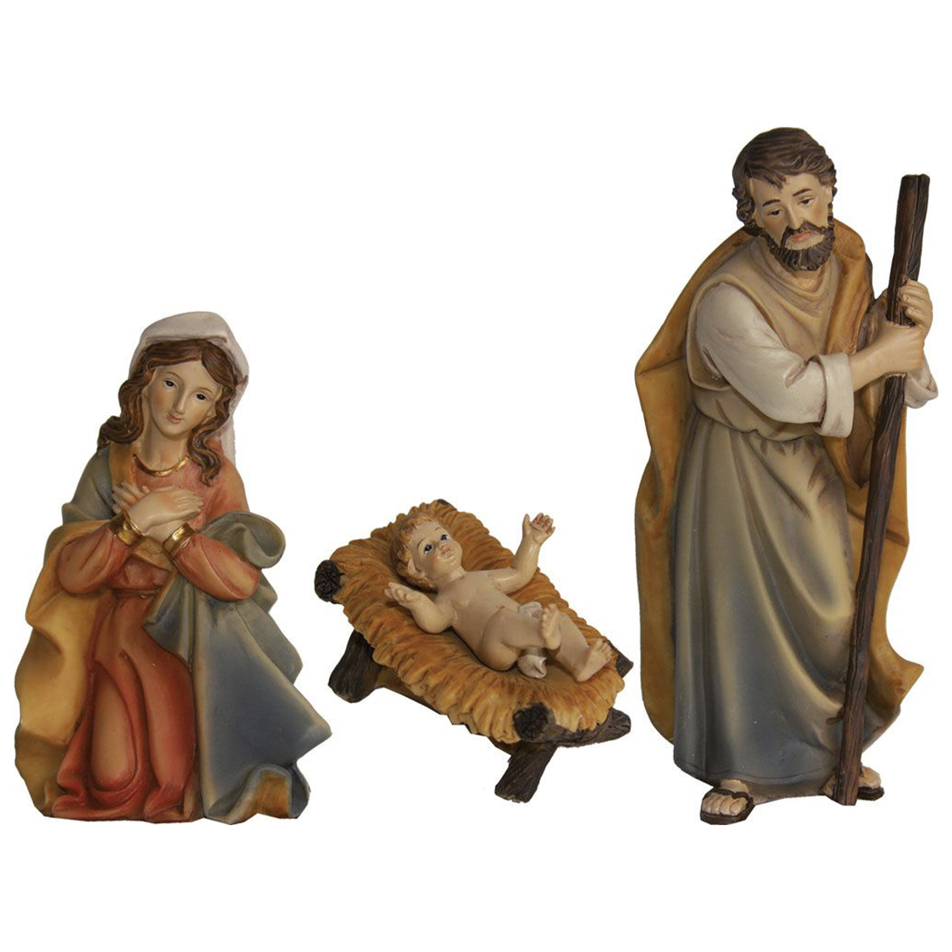 Hl. Familie Markuskrippe 3-tlg., für 11cm Figuren Hl. Familie Markuskrippe 3-tlg., für 11cm Figuren
