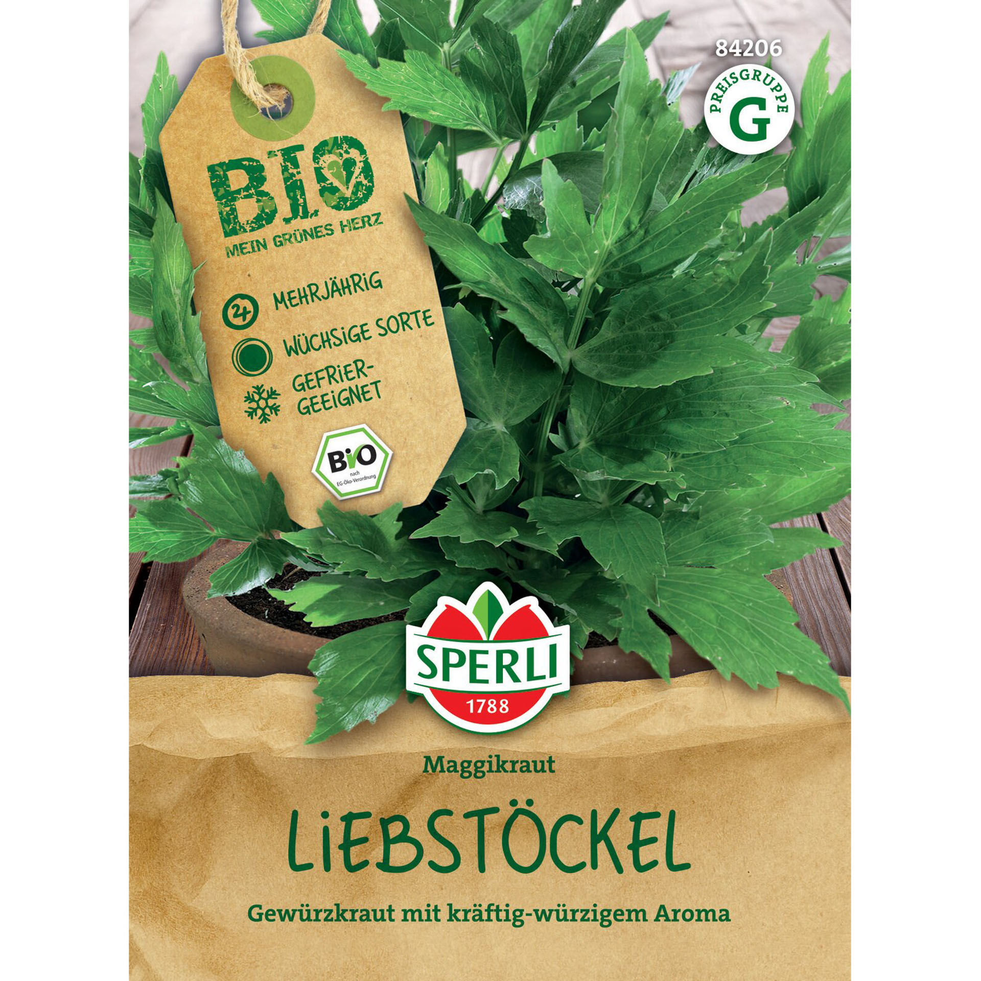 BIO Liebstöckel 'Maggikraut', Kräutersamen Kräuter, Pflanze, Kräuterig, Blatt, Petersilie