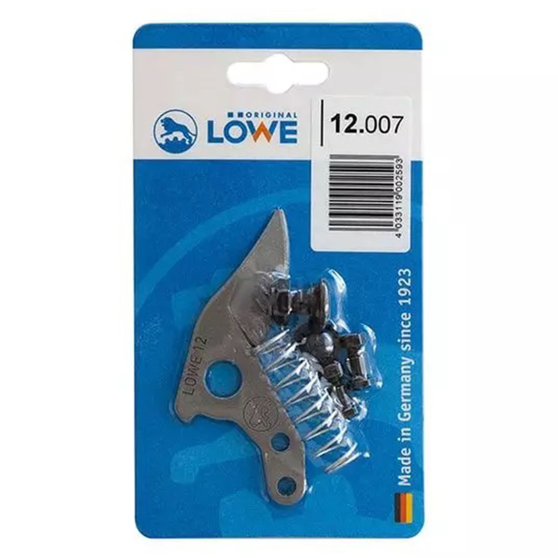 Löwe 12 Ersatzteil-Set für Löwe 12 Blister mit Klinge, Spiralfeder, Lagerung, Bolzen, Puffer