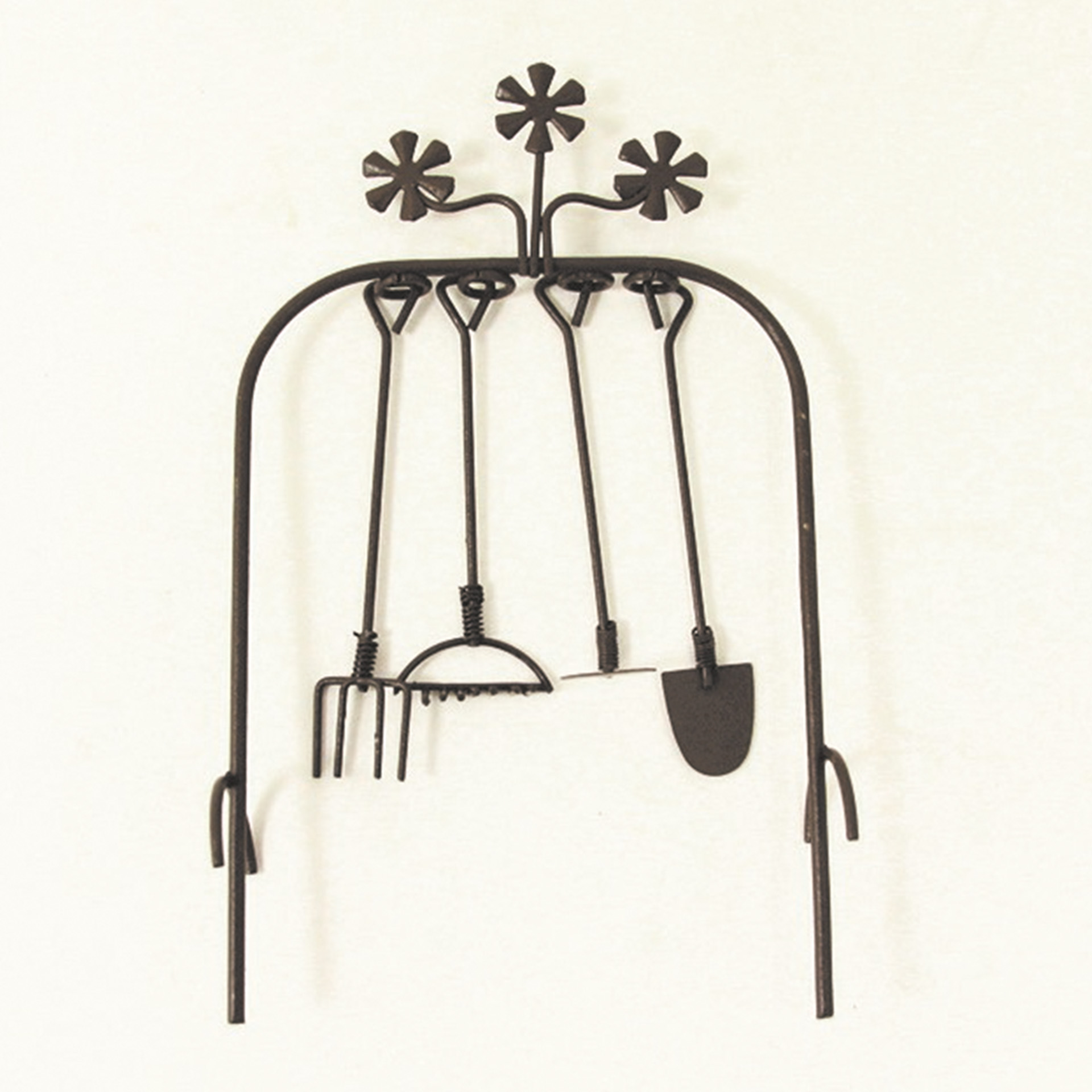 Stecker Gartenwerkzeug braun Minigarten Wichtelzubehör