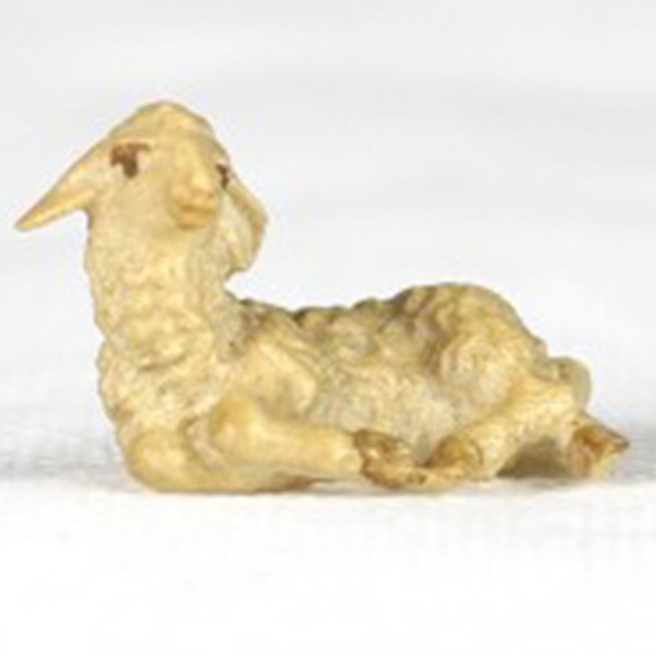 Holzfigur Lamm liegend