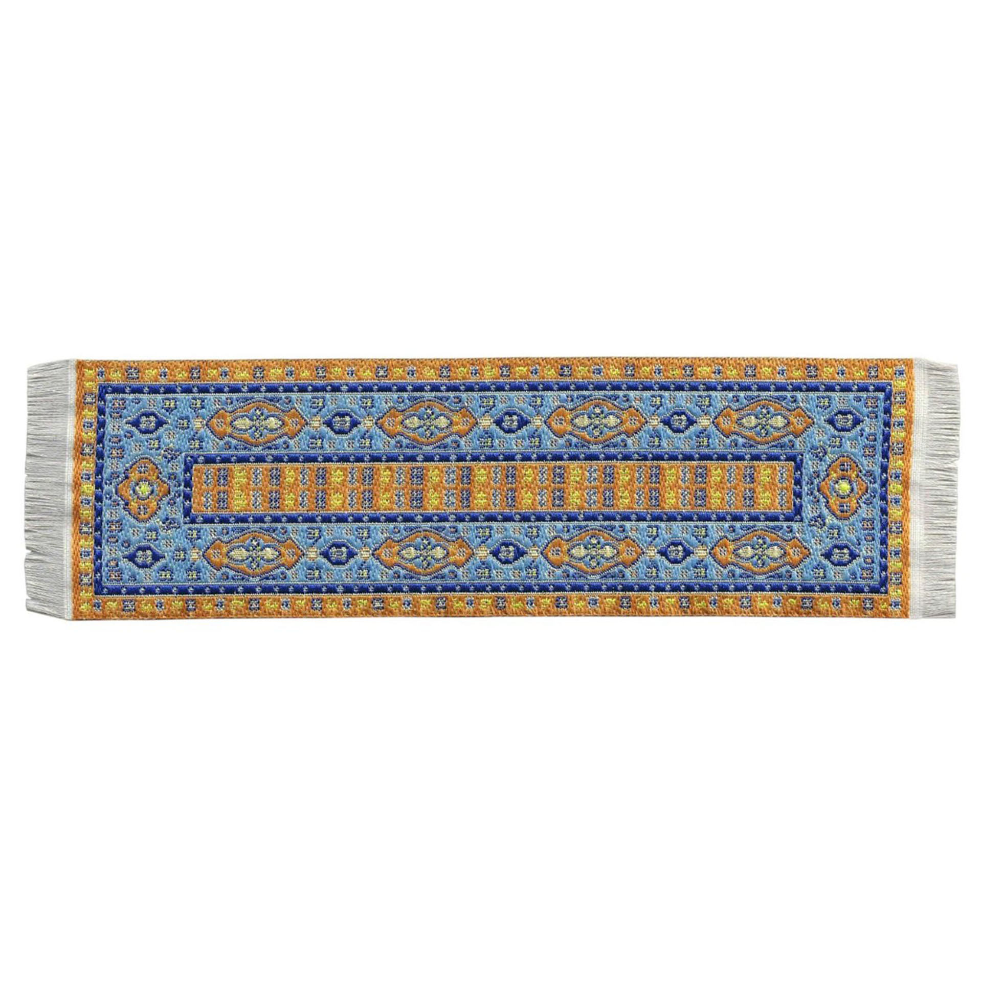 Läufer blau/orange, 5x18cm Dekoration für Zuhause, Teppich