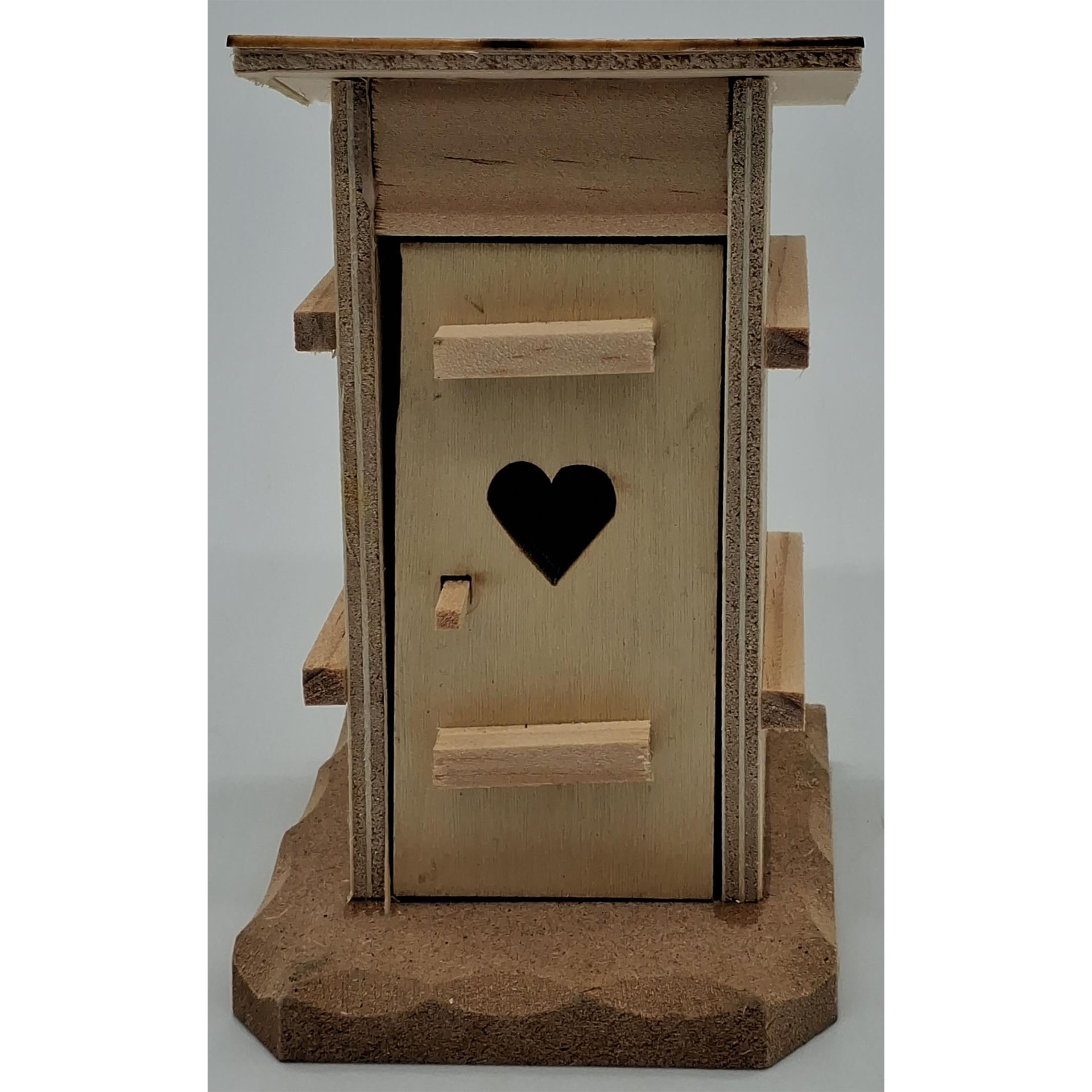 Toilettenhäuschen natur, Höhe 10cm Postfach, Symbol, Postfach, Postfach, Postfach, Postfach