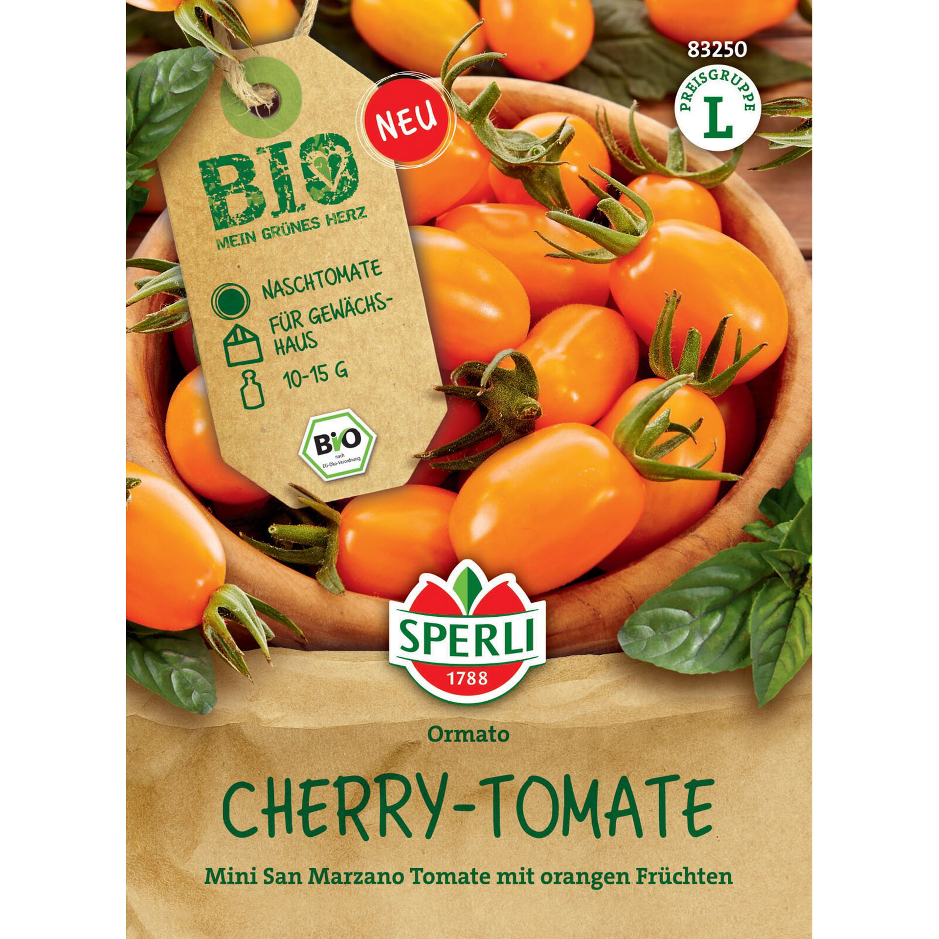 BIO Cherry-Tomate 'Ormato', Gemüsesamen Essen, Produzieren