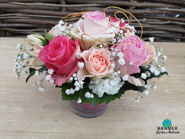 Tischdeko-rosa-pink Tischdeko die rosa & pink blüht
